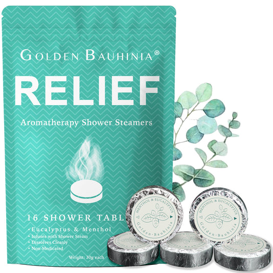 Intensely Refreshing Eucalyptus Aromatherapy Shower Steamers - 16 Pack: Ideal for Valentines Day, Birthday Gifts - The Ultimate Stress Relief & Relaxation Experience for Women and Men