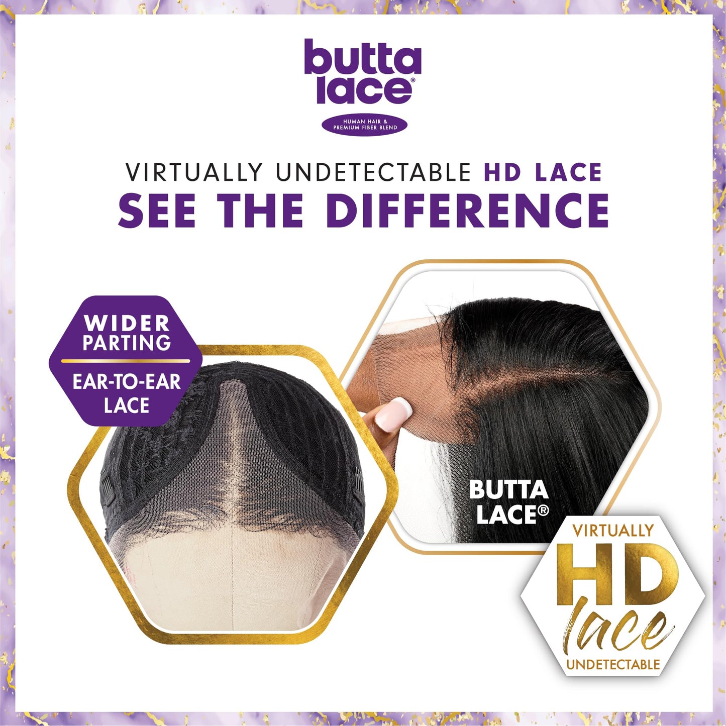 Sensationnel Butta Lace Front Wigs - Human Hair Blend Volume Curl 22 extra wide 5 inch part preplucked hairline - Butta HHM Volume Curl 22 Inch (LIGHTASHBROWN)