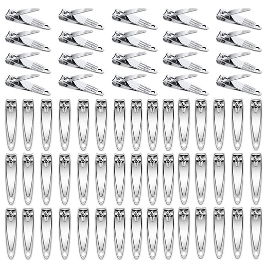 80 Pack Straight Nail Clippers Bulk,Sharp Blade Toe Nail Clippers Fingernail & Toenail Nail Clipper in Bulk,Nail Supplies Manicure Tools for Women Man Adult Homeless Care