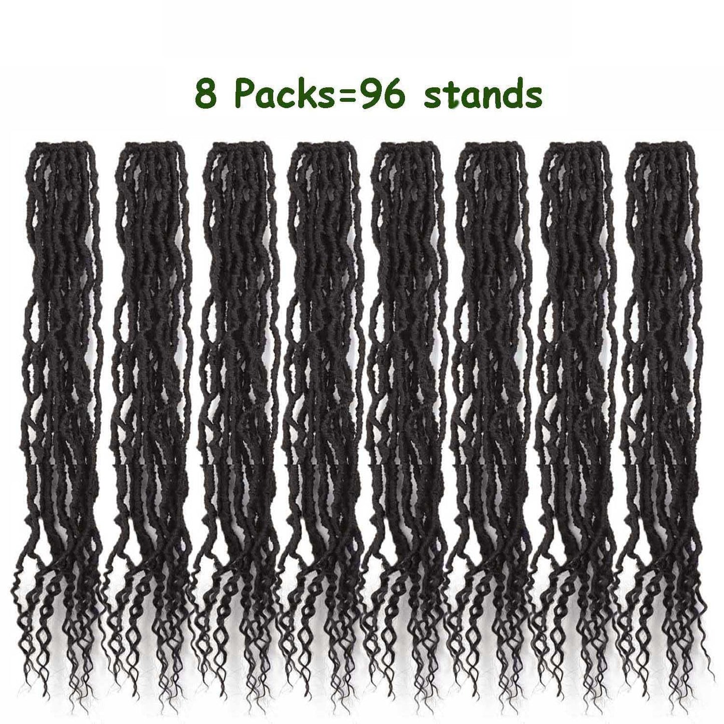 8 Packs Faux Locs Crochet Hair Curly Ends Soft Locs Crochet Braids 24 Inch Bohemian Locs Crochet Loc Hair for Women (24inch(pack of 8), 4#)