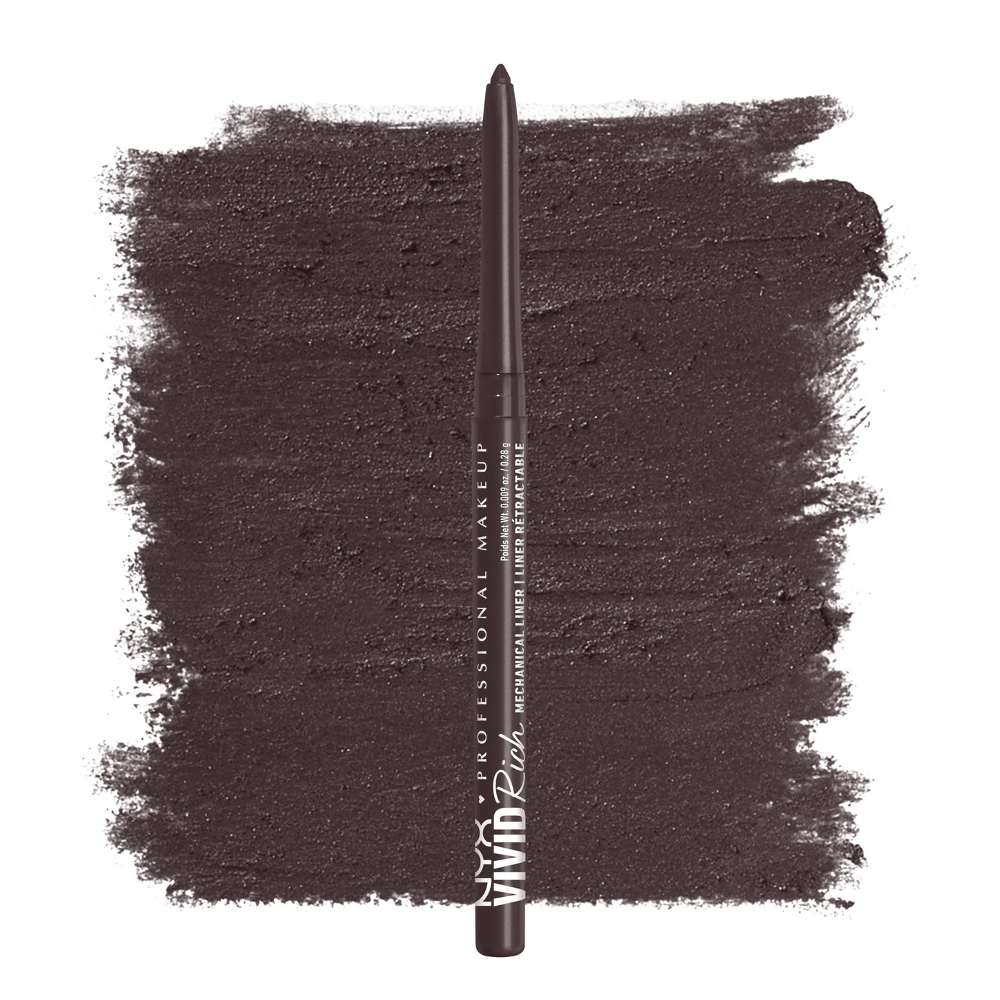 NYX PROFESSIONAL MAKEUP Vivid Rich Mechanical Eye Pencil, Vivid Rich Mechanical, Creamy Retractable Eyeliner - Smokin Topaz, Brown Eyeliner