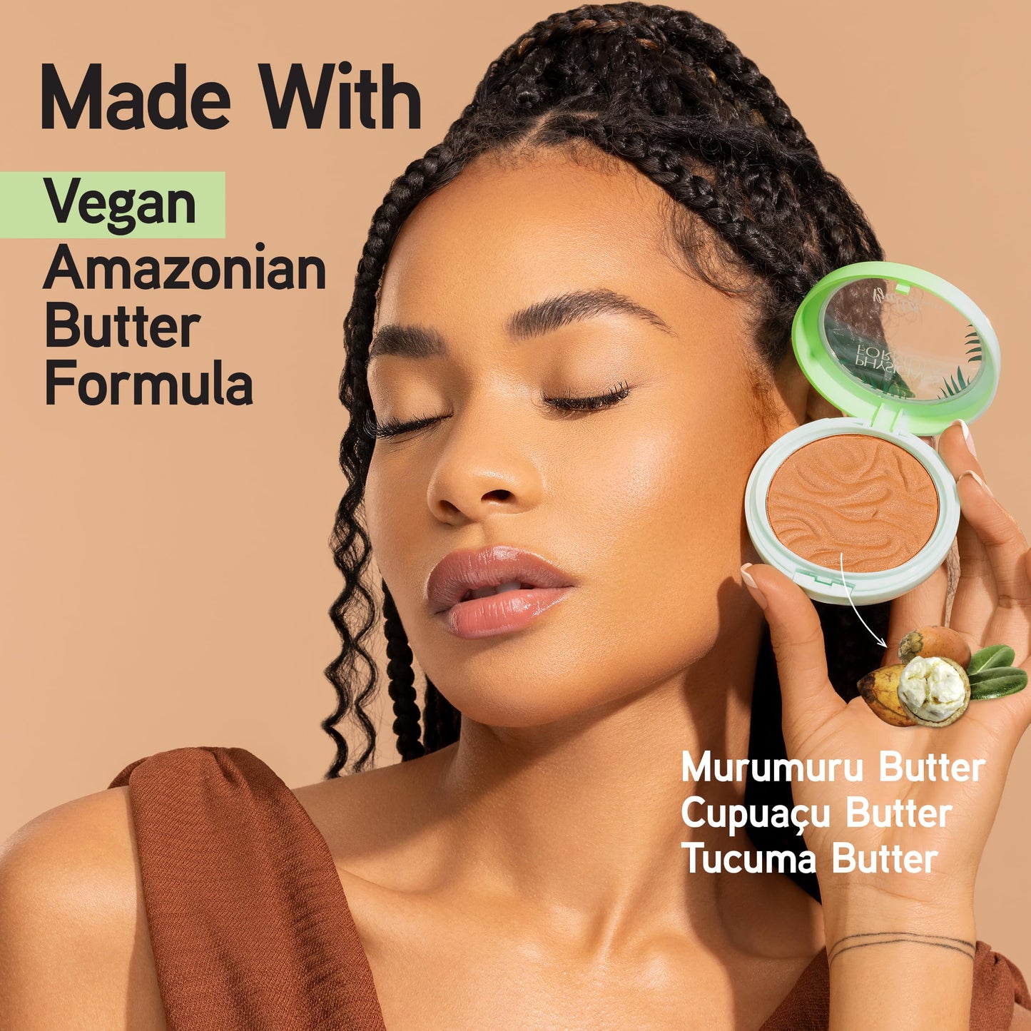 Physicians Formula Murumuru Butter Bronzer, Moisturizing, Nourishing Murumuru Butter for Silky Glow, Dermatologist Tested, Hypoallergenic, Vegan & Cruelty-Free - Sunkissed Bronzer