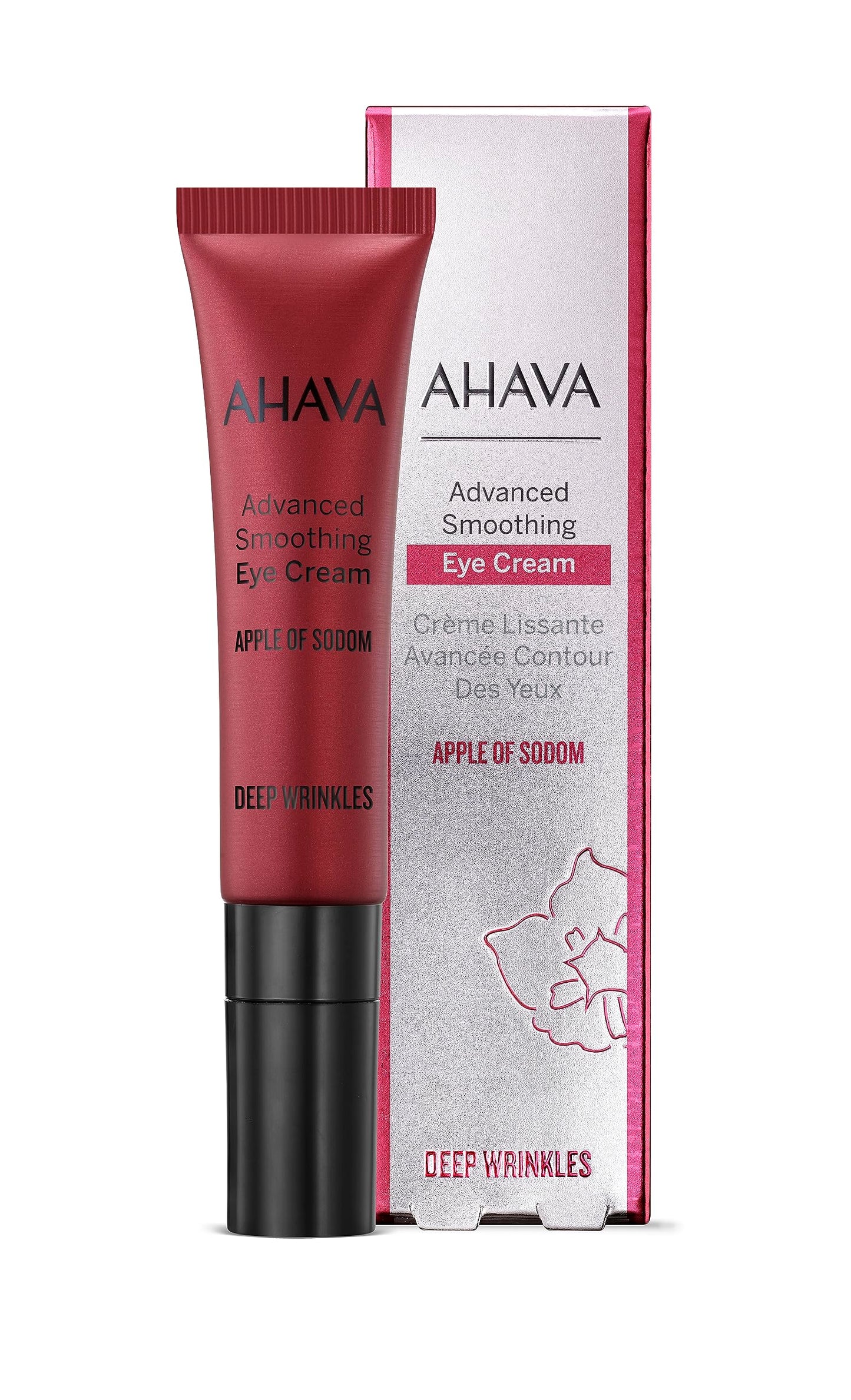 AHAVA Apple of Sodom Advanced Smoothing Eye Cream - Help Recontour & Replump Skin Delicacy and Smoothes Deep Wrinkles around Eyes, Plump-up Eye Hallows, with Volumizing Moisture Effect, 0.5 fl.oz