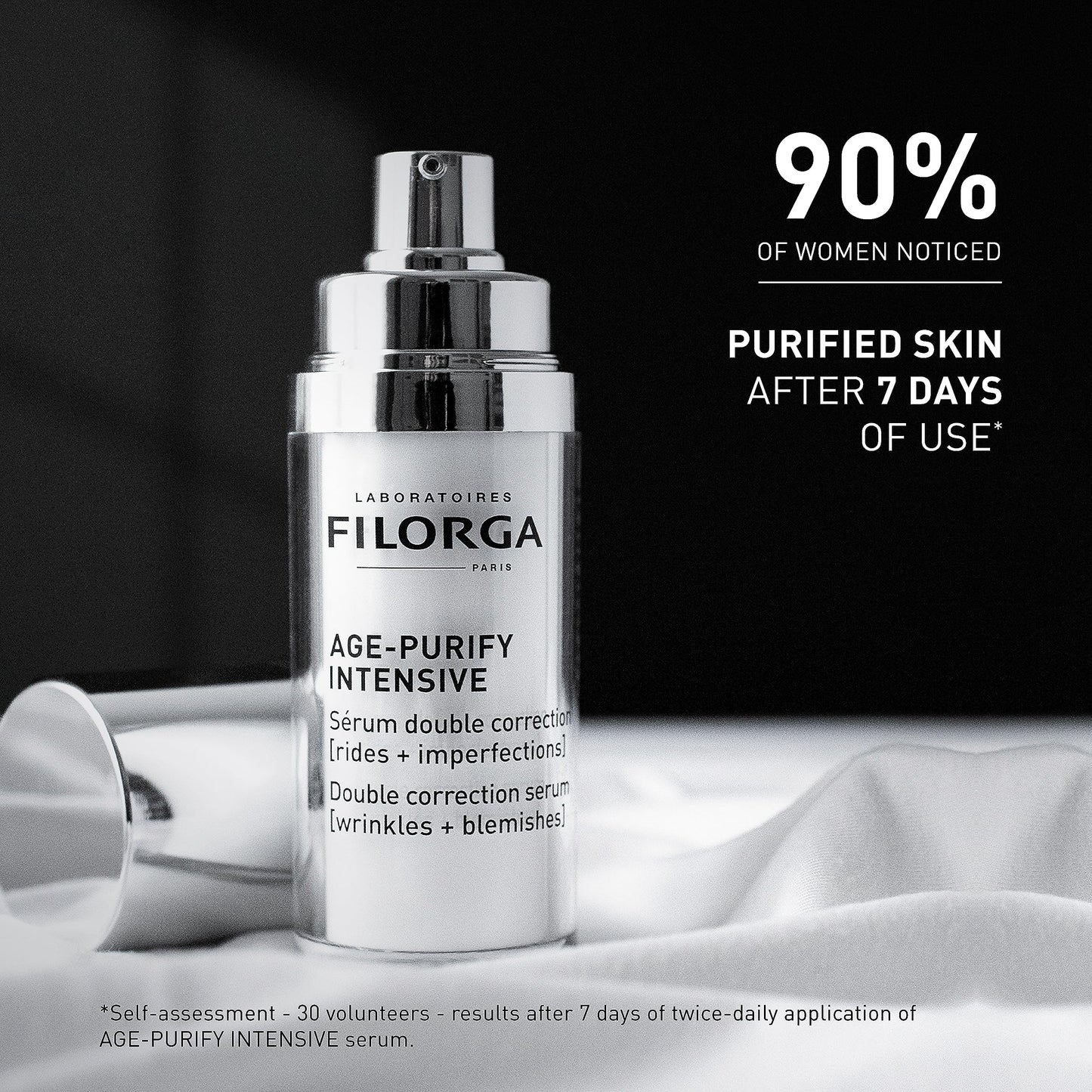 Filorga Age-Purify Intensive Anti-Aging and Blemish Serum, With Hyaluronic Acid and Dermo-Rescue Formulation To Minimize Wrinkles and Reduce Pores, Redness, Shine, and Blackheads, 1 fl. oz.