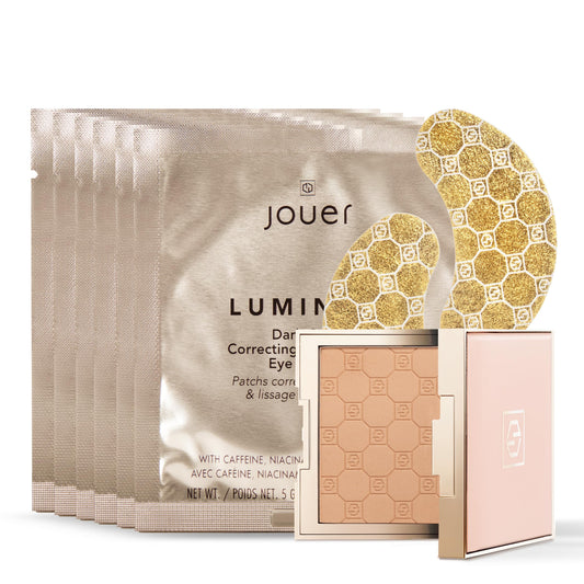 Jouer Soft Focus Hydrate & Setting Powder and Smoothing Eye Patches Bundle