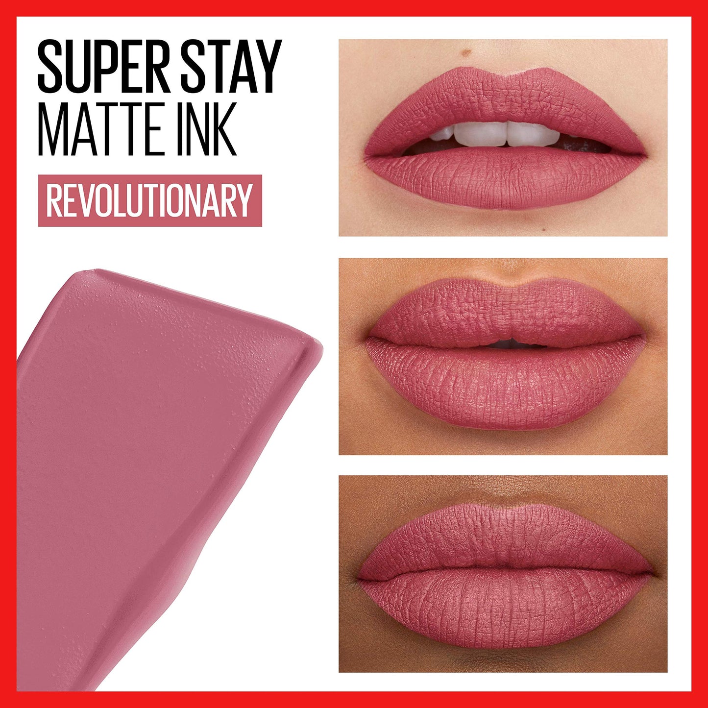 Maybelline Super Stay Matte Ink Liquid Lipstick Makeup, Long Lasting High Impact Color, Up to 16H Wear, Revolutionary, Light Mauve Pink, 1 Count