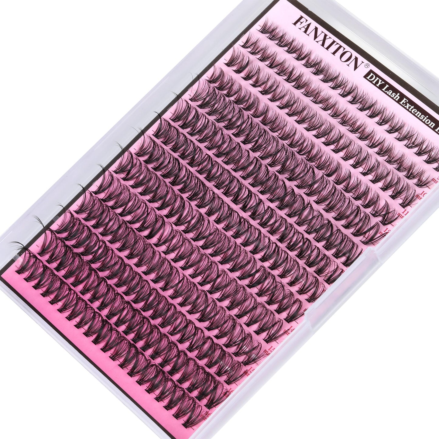 FANXITON Lash Clusters 280Pcs Wispy Lash Clusters D Curl 8-16Mix Natural Eyelash Clusters 30D Individual Eyelash DIY Lash Extensions at Home (0.07D 30D)