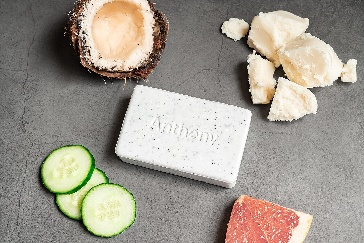 Anthony Mens Soap Bar Exfoliating Soap 5 Oz Witch Hazel Toner for Face Kind Cleansing Water 6.7 Fl Oz