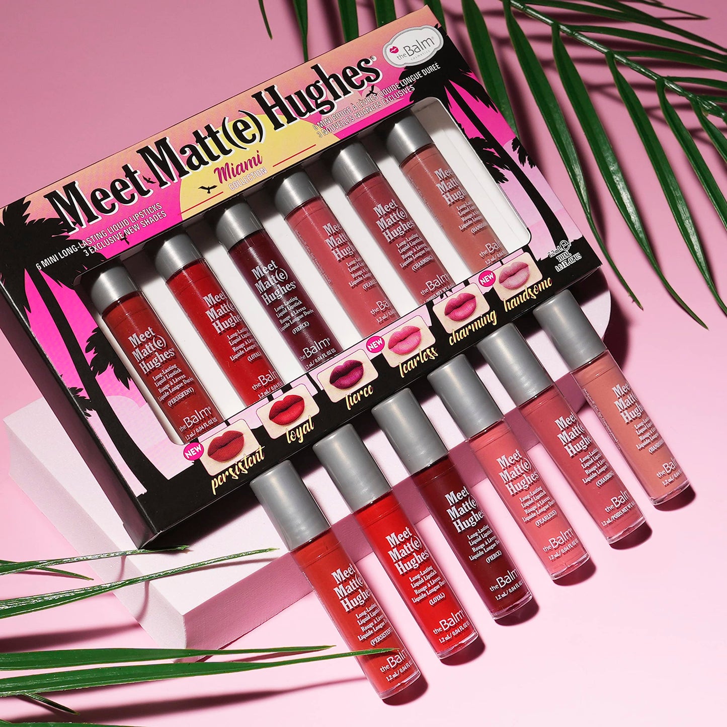 theBalm Meet Matte Hughes Miami Mini Kit (Set of 6) - Persistent, Loyal, Fierce, Fearless, Charming, Handsome