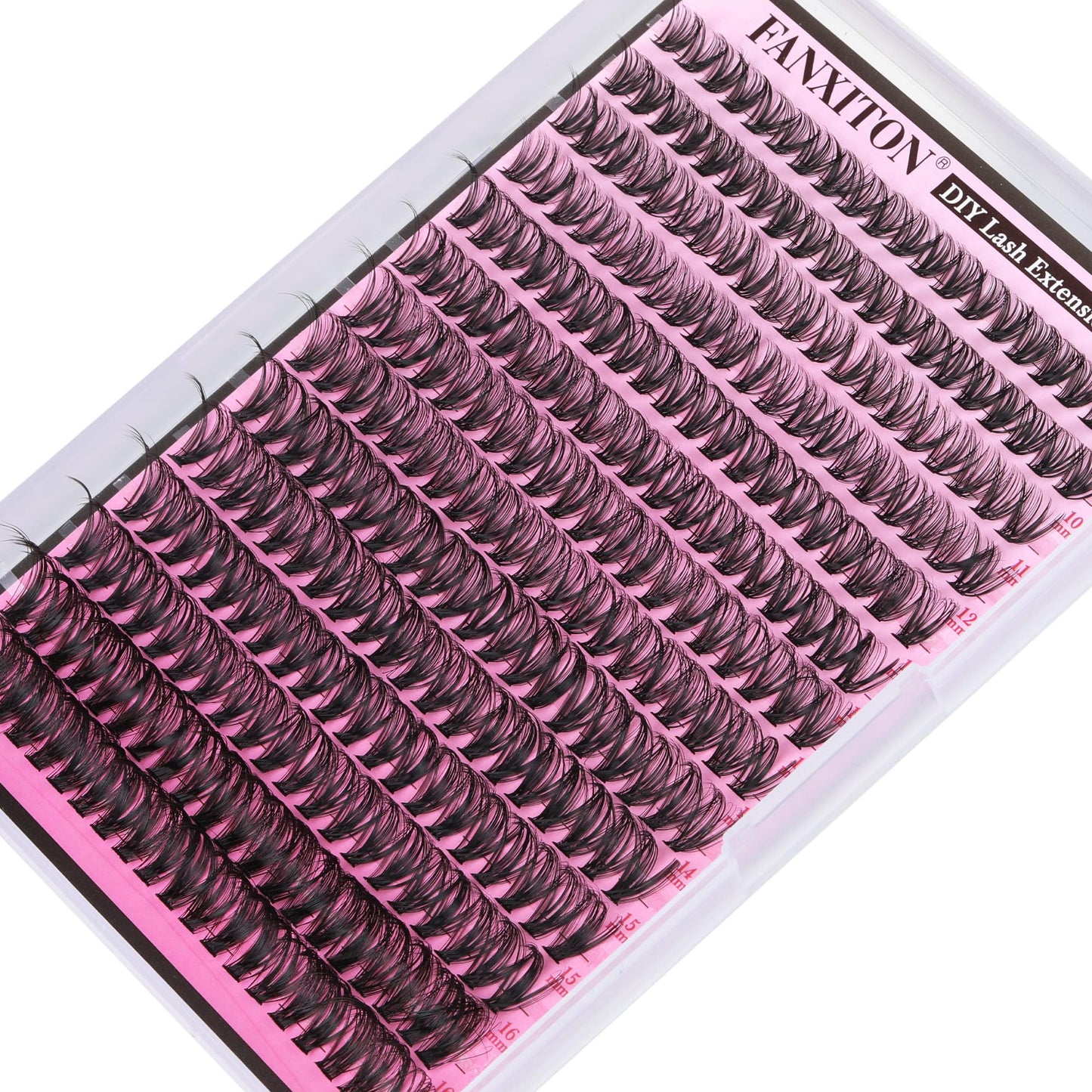 FANXITON Lash Clusters 280Pcs Wispy Lash Clusters D Curl 8-16Mix Natural Eyelash Clusters 40D Individual Eyelash DIY Lash Extensions at Home(0.07D 40D)