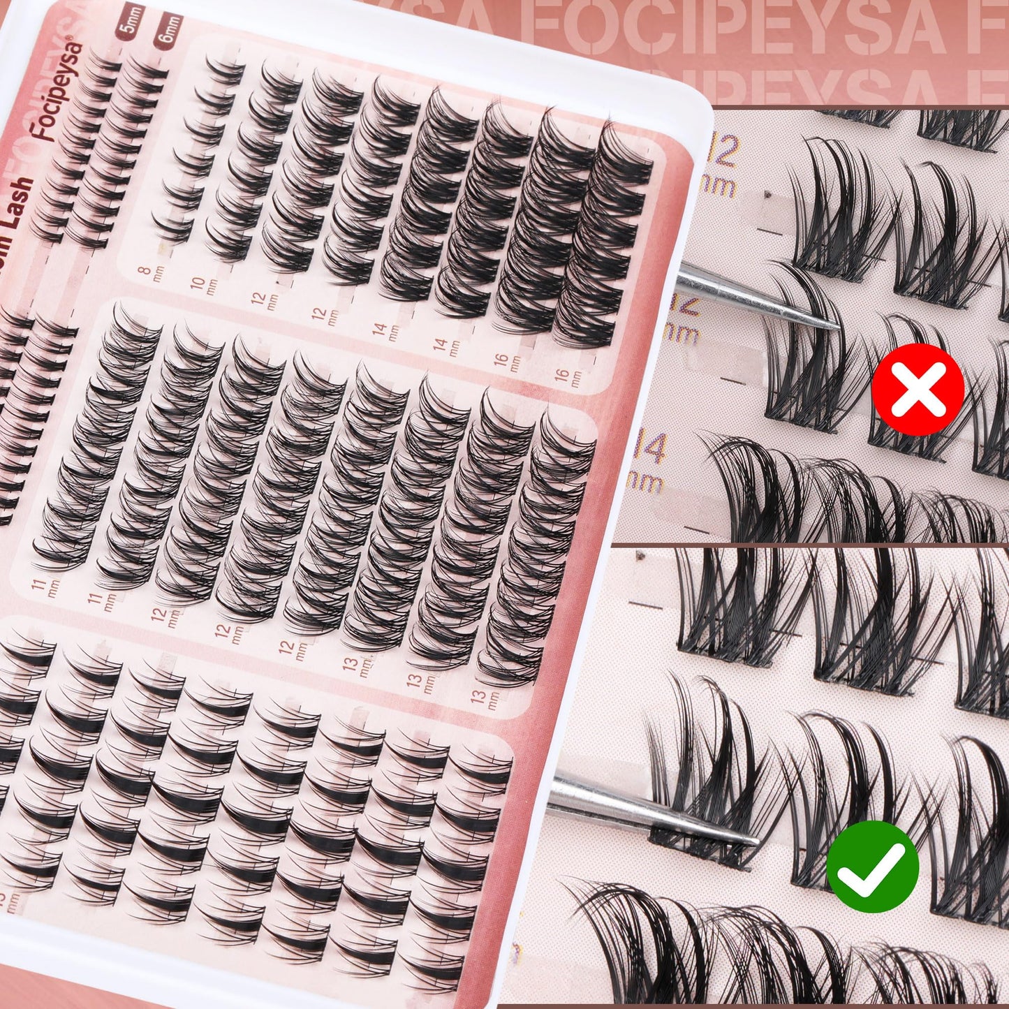 Manga Lash clusters, Anime Eyelashes Clusters, Wispy Eyelashes Extension Natural Look Lash Extensions 3 Styles Mixed Individual Lash C Curl Lashes by Focipeysa