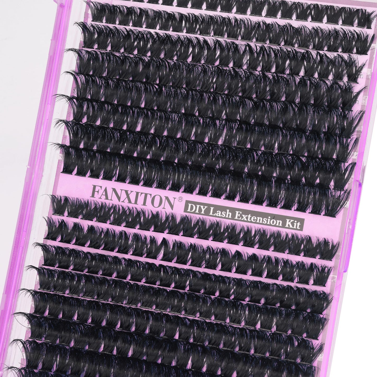 DIY Lash Extension Kit Volume Thick Lash Clusters 80D+100D 320pcs Individual Lashes D Curl Eyelash Extension Kit Lash Bond and Seal and Tweezers for Lash Clusters Kit DIY at Home