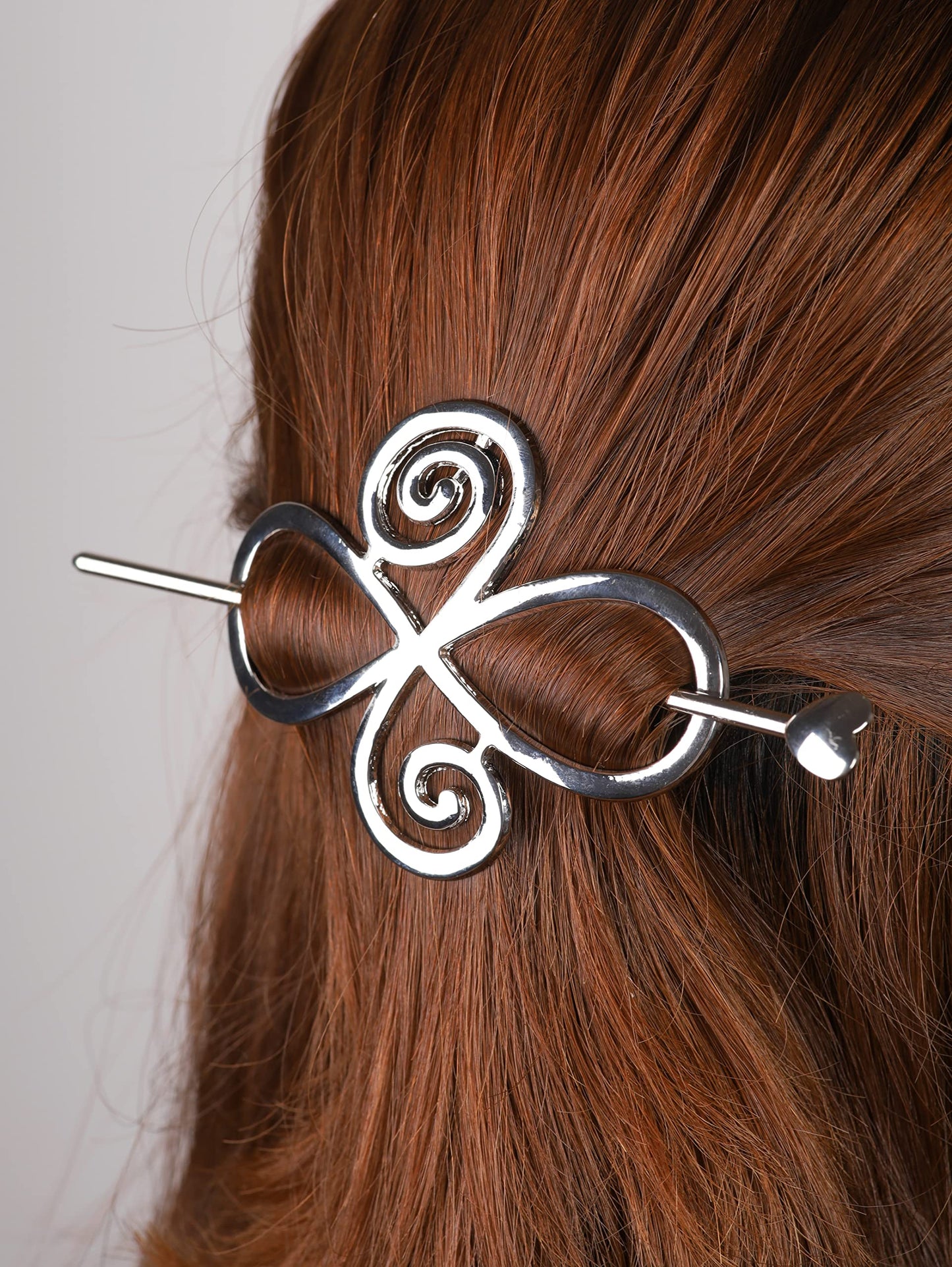 HAQUIL Viking Hair Accessories Antique Viking Celtic Knot Celtic HairPins Clip Silver Hair Sticks Irish Hair Decor For Long Hair Jewelry