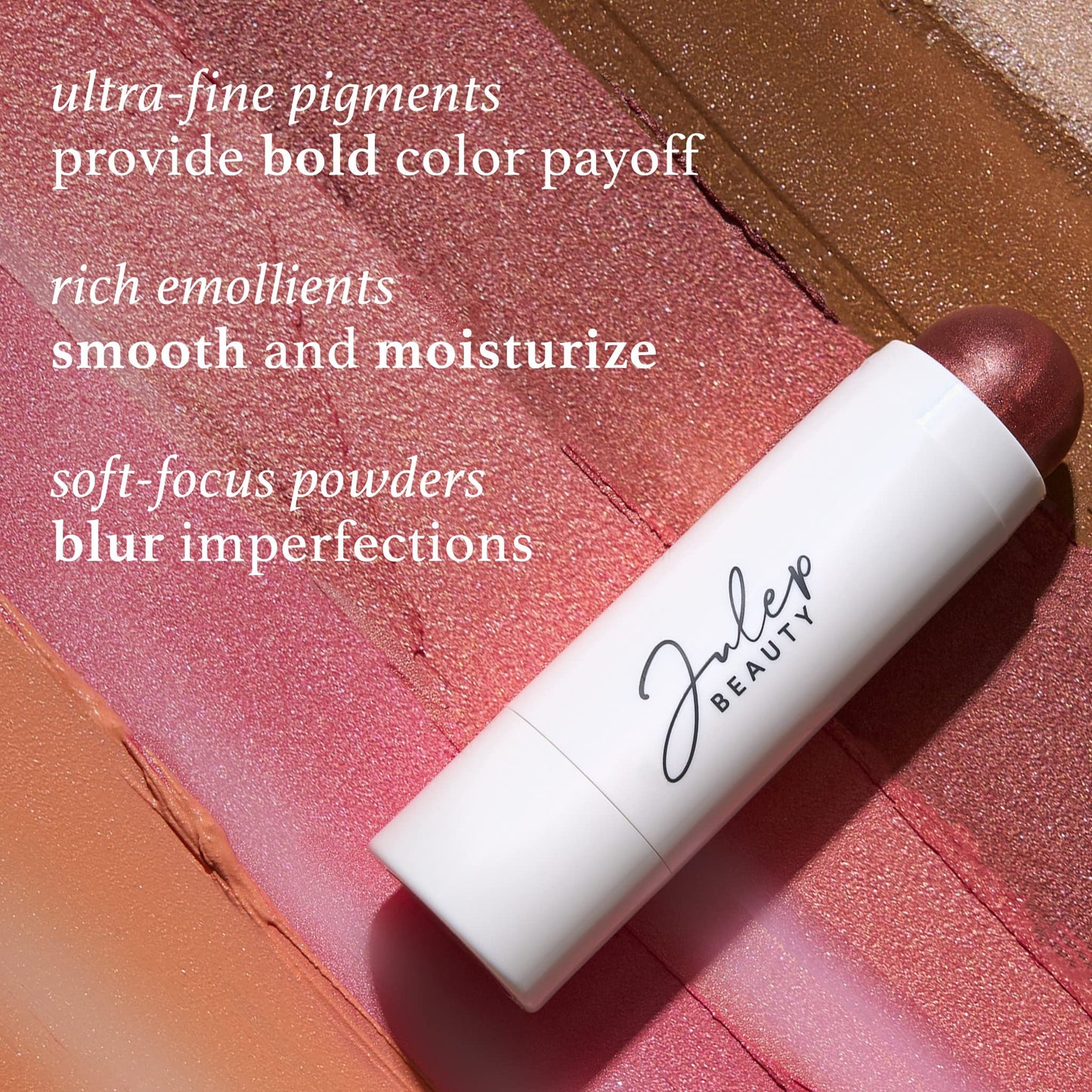 Julep Skip The Brush Cream to Powder Blush Stick - Passion Fruit - Blendable and Buildable Color - 2-in-1 Blush and Lip Makeup Stick