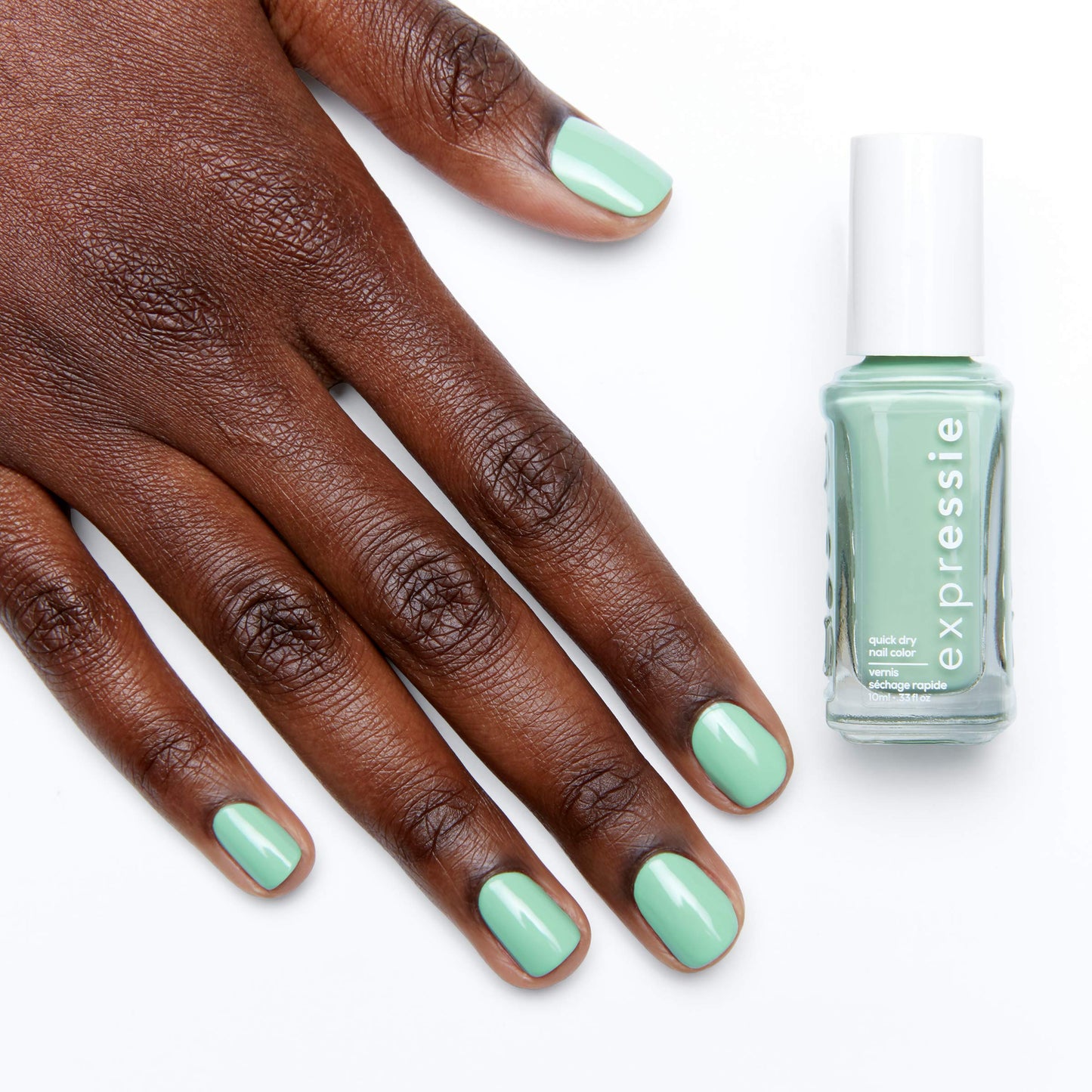 essie expressie, Quick-Dry Nail Polish, 8-Free Vegan, Mint Green, Express To Impress, 0.33 fl oz (Pack of 2)