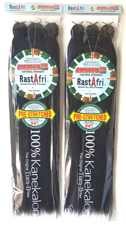 RastAfri Amazon 3X Braid 54" Pre-stretched [2 PACK] (2)