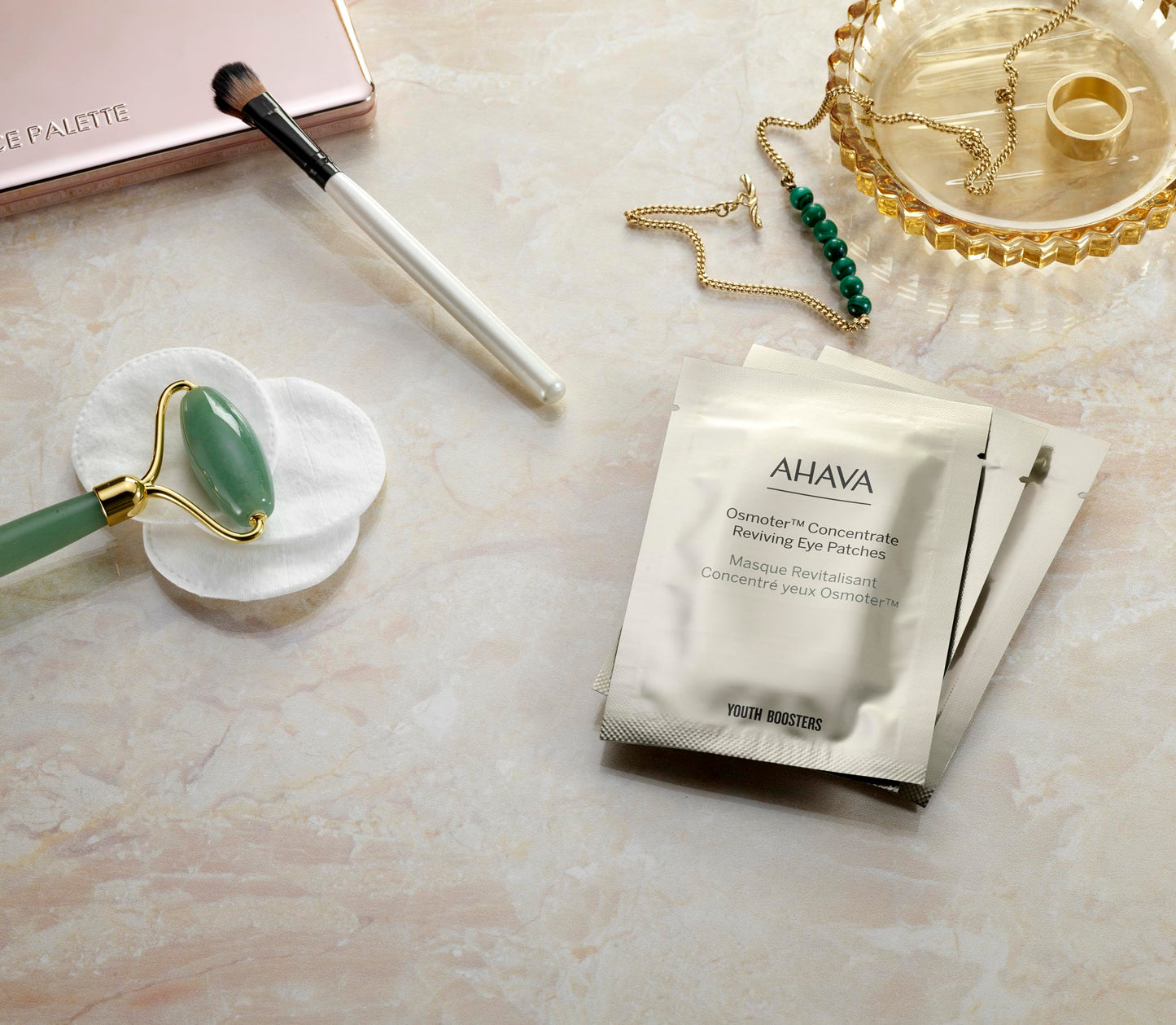 AHAVA Osmoter Concentrate Reviving Eye Patches - Hydrogel patches for youthful & rested eyes, reduces wrinkles, fatigue signs & fine lines, enhances radiance, with Osmoter X3 & Niacinamide, 6 packs